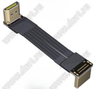 HAA-MM-24PA7A7 кабель удлинительный плоский HDMI 2.1 тип A «папа» к типу «папа», разрешение до 4K при 165 Гц, 8K при 60 Гц; длина кабеля от 3 до 200см