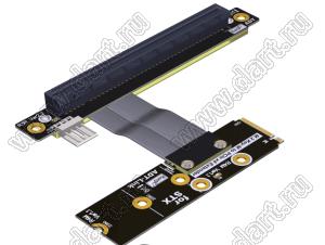 R43MR адаптер-удлинитель M.2 NVMe - PCI Express x16 для графических видеокарт с графическим процессором; длина кабеля от 10 до 100см