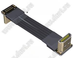 HAA-MM-24PA6A6 кабель удлинительный плоский HDMI 2.1 тип A «папа» к типу «папа», разрешение до 4K при 165 Гц, 8K при 60 Гц; длина кабеля от 3 до 200см