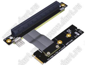 R43UR адаптер-удлинитель M.2 NVMe - PCI Express x16 для графических видеокарт с графическим процессором; длина кабеля от 10 до 100см