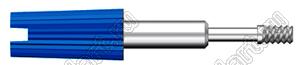 BLHSP-040225435L винт UNC#4-40 удлиненный с пластиковой головкой; 4x22,5x43,5мм; 4-40UNC/2,7; H=21,0мм; L=43,5мм; сталь никелированная; цвет головки: синий