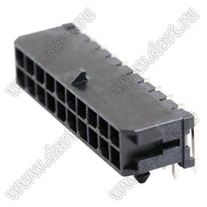 MOLEX 43045-2001 вилка на плату двухрядная угловая; шаг 3,0мм; P 3,00мм; 2x10-конт.