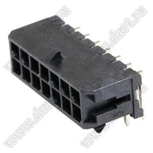 MOLEX 43045-1401 вилка на плату двухрядная угловая; шаг 3,0мм; P 3,00мм; 2x7-конт.