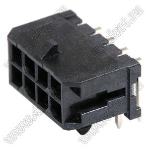 MOLEX 43045-0801 вилка на плату двухрядная угловая; шаг 3,0мм; P 3,00мм; 2x4-конт.