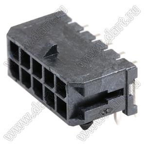 MOLEX 43045-1001 вилка на плату двухрядная угловая; шаг 3,0мм; P 3,00мм; 2x5-конт.