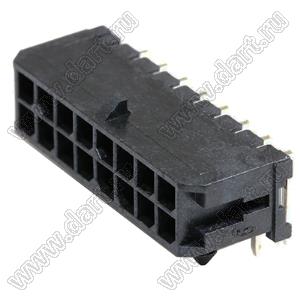 MOLEX 43045-1601 вилка на плату двухрядная угловая; шаг 3,0мм; P 3,00мм; 2x8-конт.