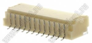 A1001-SMT-12AW (SM12B-SRSS-TB) вилка SMD горизонтальная на плату; шаг 1,0мм; шаг 1,00мм; 12-конт.