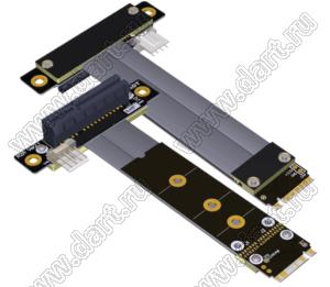 R42DR адаптер-удлинитель M.2 NVMe - PCI Express x4 для графических видеокарт с графическим процессором; длина кабеля от 10 до 100см