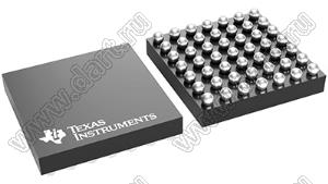 BQ24271YFFR (DSBGA-49) микросхема одновходовое одноэлементное переключаемое зарядное устройство для литий-ионных аккумуляторов с управлением питанием и интерфейсом I2C, 1.5А; Uвх=6В (max.); Tраб. -40...+85°C; Uвх абс.=20В (max.)