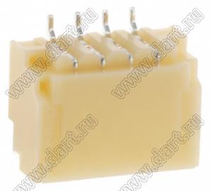 A1001-SMT-04AW (SM04B-SRSS-TB) вилка SMD горизонтальная на плату; шаг 1,0мм; шаг 1,00мм; 4-конт.