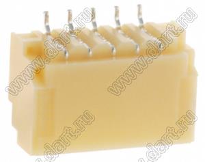 A1001-SMT-05AW (SM05B-SRSS-TB) вилка SMD горизонтальная на плату; шаг 1,0мм; шаг 1,00мм; 5-конт.