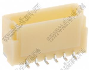 A1001-SMT-06A (BM06B-SRSS-TB) вилка SMD вертикальная на плату; шаг 1,0мм; шаг 1,00мм; 6-конт.