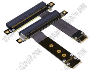 R43DF адаптер-удлинитель M.2 NVMe - PCI Express x16 для графики графического процессора видеокарты; длина кабеля от 10 до 100см