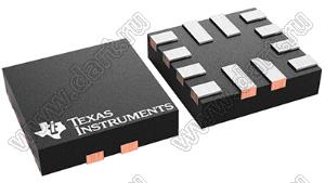 TUSB551RWBR (X2QFN-12) микросхема одноканальный драйвер USB 3.0 с эквалайзером; Pd=500мВт; ±10%; корпус SMA; Uпит.=1,62…1,98В; Tраб. -40...+85°C