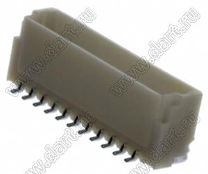A1001-SMT-11A (BM11B-SRSS-TB) вилка SMD вертикальная на плату; шаг 1,0мм; шаг 1,00мм; 11-конт.