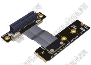 R42UR адаптер-удлинитель M.2 NVMe - PCI Express x4 для графических видеокарт с графическим процессором; длина кабеля от 3 до 100см