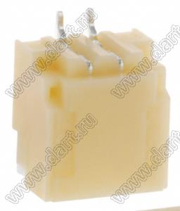 A1001-SMT-02AW (SM02B-SRSS-TB) вилка SMD горизонтальная на плату; шаг 1,0мм; шаг 1,00мм; 2-конт.