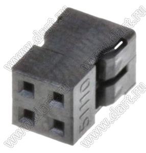 Molex Milli-Grid™ 51110-0450 корпус разъема на провод без ключа и без защелки; шаг 2,00мм; P 2,00мм; 4-конт.