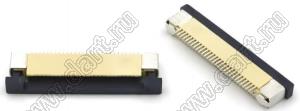 1226-28-03 розетка SMD для плоского шлейфа (FPC); шаг 0,5мм; 28-конт.; контакты сверху