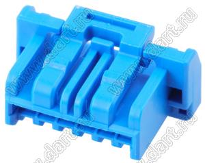 MOLEX CLIK-Mate-1.50™ 5025780604 корпус однорядной розетки на кабель, цвет синий; 6-конт.