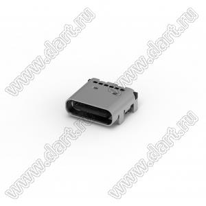 217B-BC02 разъем USB Type-C, 24 конт., тип R/A SMT; золочение 5мкм