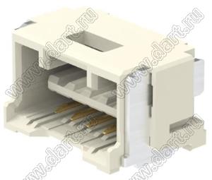 MOLEX CLIK-Mate-1.50™ 2132260510 вилка SMD однорядная горизонтальная, цвет натуральный; 5-конт.