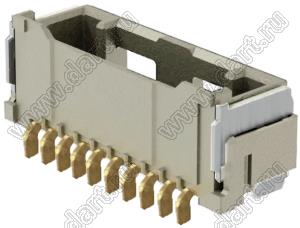 MOLEX CLIK-Mate-1.50™ 2132261070 вилка SMD однорядная горизонтальная, цвет натуральный; 10-конт.