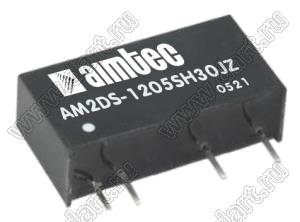 AM2DS-1205SH30JZ модульный источник питания постоянного тока (DC/DC); Uвх=12 (10,8...13,2)В; Uвых=5В; Iвых=400мА; Uпр=3000; 2,0Вт