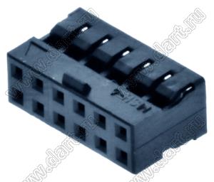Molex Milli-Grid™ 51110-1260 корпус разъема на провод без ключа и с защелкой; шаг 2,00мм; P 2,00мм; 12-конт.