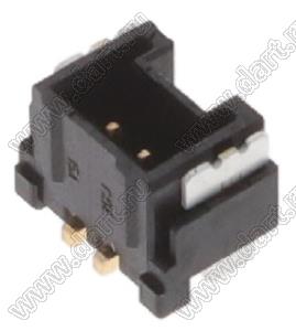 MOLEX Micro-Lock1.25™ 5055680281 вилка однорядная прямая для SMD монтажа, цвет черный; 2-конт.