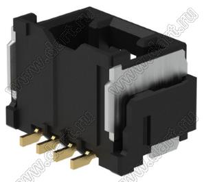MOLEX CLIK-Mate-1.50™ 2132250471 вилка SMD однорядная вертикальная, цвет черный; 4-конт.
