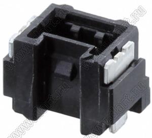 MOLEX Micro-Lock1.25™ 5055680271 вилка однорядная прямая для SMD монтажа, цвет черный; 2-конт.
