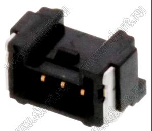 MOLEX Micro-Lock1.25™ 5055670381 вилка однорядная угловая для SMD монтажа, цвет черный; 3-конт.