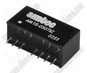 AM1G-0507SZ модульный источник питания постоянного тока (DC/DC); Uвх=4,5...9В; Uвых=7,2В; Iвых=139мА; Uпр=1000; 1,0Вт