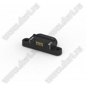 207G-BD00 розетка Micro USB 2.0, тип B, прямоугольная, SMT; золочение 10мкм