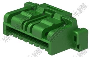MOLEX CLIK-Mate-1.50™ 5025780806 корпус однорядной розетки на кабель, цвет зеленый; 8-конт.
