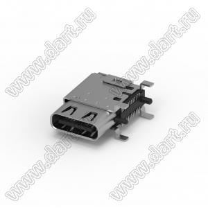 217E-BA01 разъем USB Type-C, боковой, 24 конт., T/H w/SMD-тип