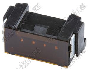 MOLEX Micro-Lock1.25™ 5055680451 вилка однорядная прямая для SMD монтажа, цвет черный; 4-конт.