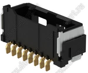 MOLEX CLIK-Mate-1.50™ 2132260871 вилка SMD однорядная горизонтальная, цвет черный; 8-конт.