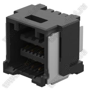 MOLEX CLIK-Mate-1.50™ 2132280831 вилка SMD двухрядная вертикальная, цвет черный; 8-конт.