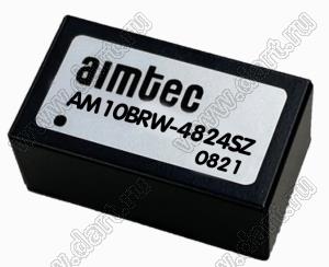 AM10BRW-4824SZ модульный источник питания постоянного тока (DC/DC); Uвх=48 (18~75)В; Uвых=24В; Iвых=416мА; 8,91Вт