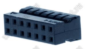 Molex Milli-Grid™ 51110-1450 корпус разъема на провод без ключа и без защелки; шаг 2,00мм; P 2,00мм; 14-конт.