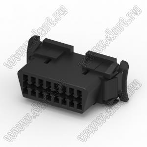 226B-H003 розетка OBD2, тип A/B, корпус, монтажные ушки