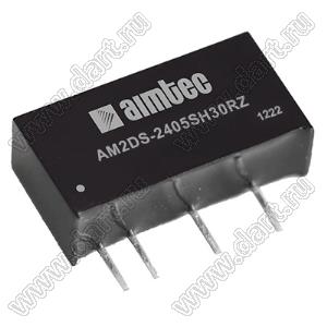 AM2DS-2405SH30RZ модульный источник питания постоянного тока (DC/DC); Uвх=24 (21,6...26,4)В; Uвых=5В; Iвых=400мА; Uпр=3000; 2,0Вт