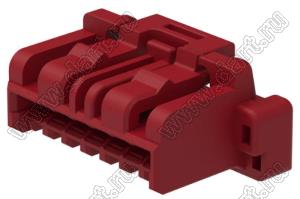 MOLEX CLIK-Mate-1.50™ 5025780702 корпус однорядной розетки на кабель, цвет красный; 7-конт.