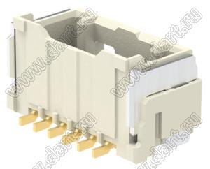 MOLEX CLIK-Mate-1.50™ 2132250670 вилка SMD однорядная вертикальная, цвет натуральный; 6-конт.