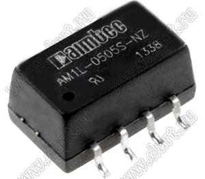 AM1LS-0505SXZ модульный источник питания постоянного тока (DC/DC); Uвх=5 (4,5...5,5)В; Uвых=5В; Iвых=200мА; Uпр=1500; 1Вт