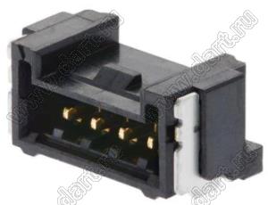 MOLEX Micro-Lock1.25™ 5055670431 вилка однорядная угловая для SMD монтажа, цвет черный; 4-конт.