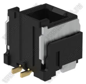 MOLEX CLIK-Mate-1.50™ 2132250231 вилка SMD однорядная вертикальная, цвет черный; 2-конт.