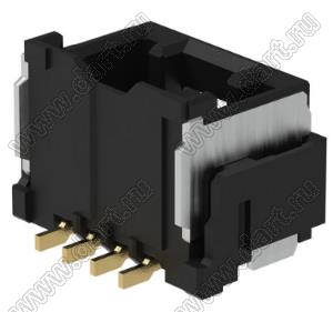 MOLEX CLIK-Mate-1.50™ 2132260431 вилка SMD однорядная горизонтальная, цвет черный; 4-конт.